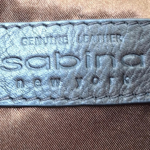 Sabina New York Genuine Leather Shoulder Hobo Brown Big Carry Bag Tote. - Picture 9 of 11